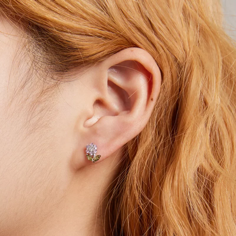 (afbeelding voor) Pandora Style Delicate bloemen Oorknopjes - BSE592-PK - Bekijken 3