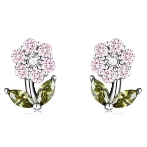 (afbeelding voor) Pandora Style Delicate bloemen Oorknopjes - BSE592-PK