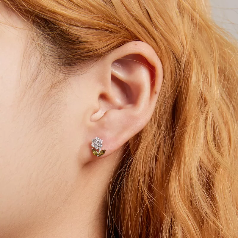 (afbeelding voor) Pandora Style Delicate bloemen Oorknopjes - BSE592-WH - Bekijken 4