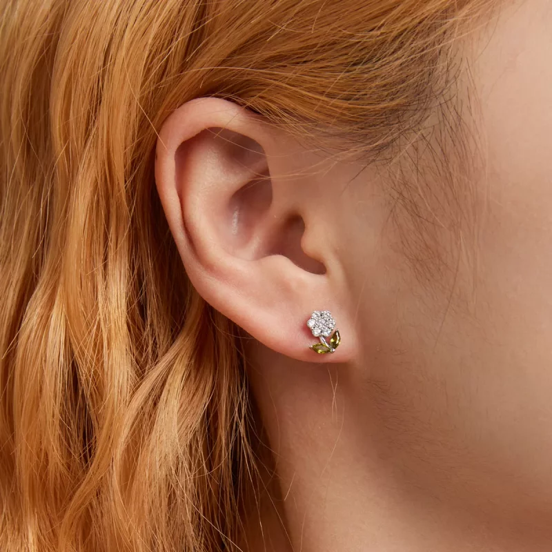 (afbeelding voor) Pandora Style Delicate bloemen Oorknopjes - BSE592-WH - Bekijken 5