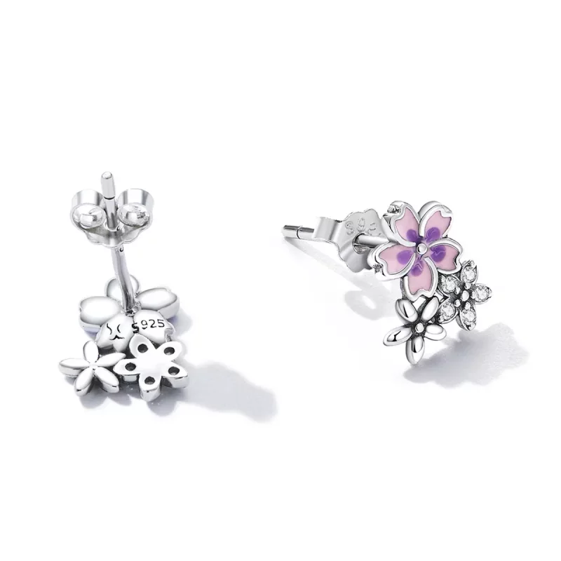 (afbeelding voor) Pandora Style Delicate bloemen Oorknopjes - SCE1390 - Bekijken 4
