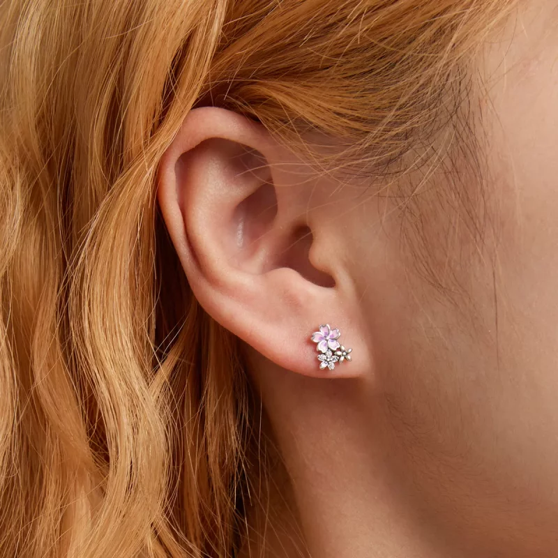 (afbeelding voor) Pandora Style Delicate bloemen Oorknopjes - SCE1390 - Bekijken 5