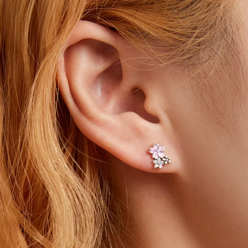 (afbeelding voor) Pandora Style Delicate bloemen Oorknopjes - SCE1390 - Bekijken 7