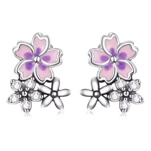 (afbeelding voor) Pandora Style Delicate bloemen Oorknopjes - SCE1390