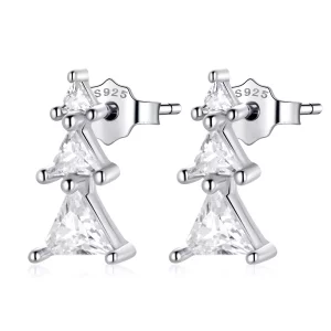 (afbeelding voor) Pandora Style Delicate kerstboom Oorknopjes - SCE1268-A