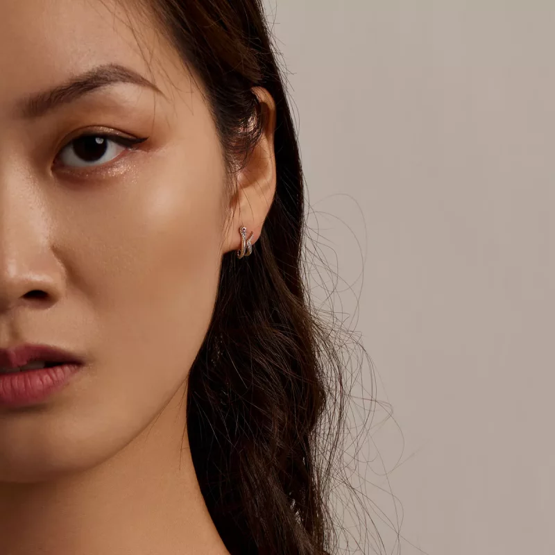 (afbeelding voor) Pandora Style Delicate Zilveren Slang Oorknopjes - BSE565 - Bekijken 6