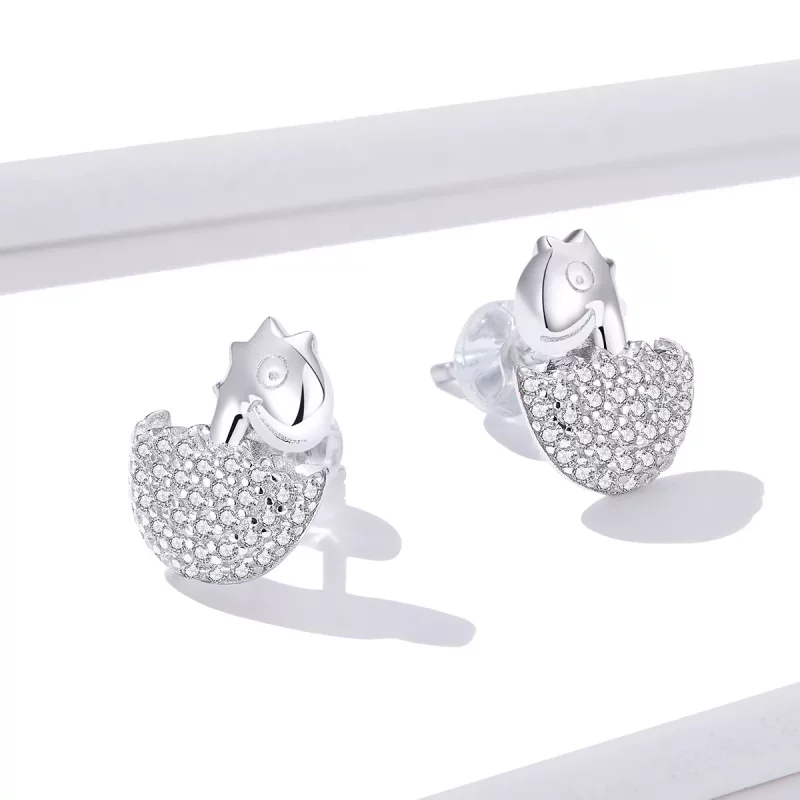 (afbeelding voor) Pandora Style Dinosaurus Baby Oorknopjes - BSE354 - Bekijken 3