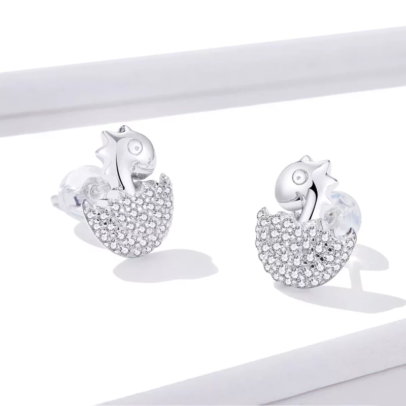 (afbeelding voor) Pandora Style Dinosaurus Baby Oorknopjes - BSE354 - Bekijken 4