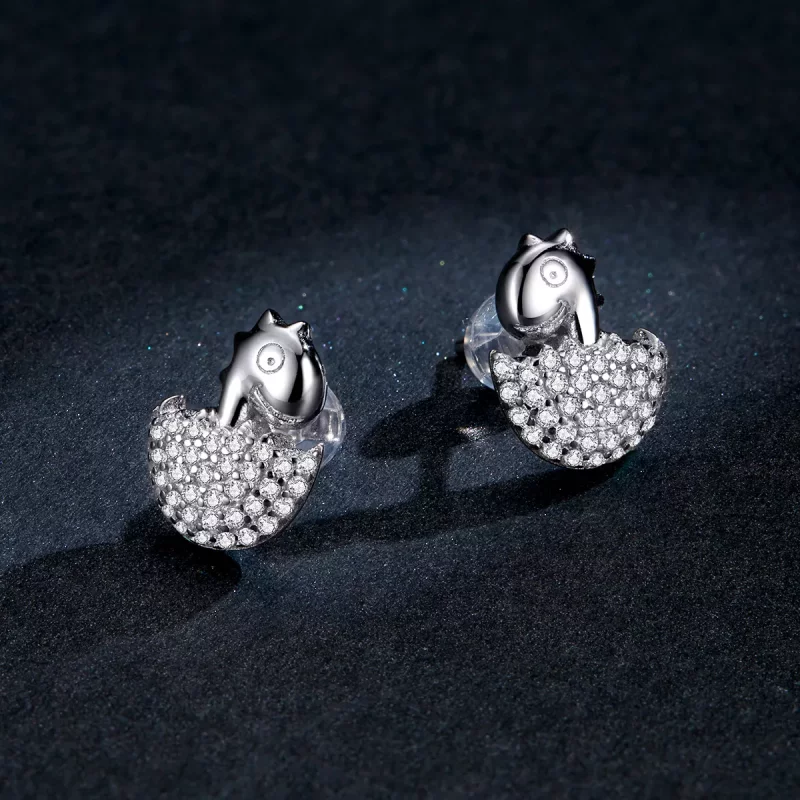(afbeelding voor) Pandora Style Dinosaurus Baby Oorknopjes - BSE354 - Bekijken 5
