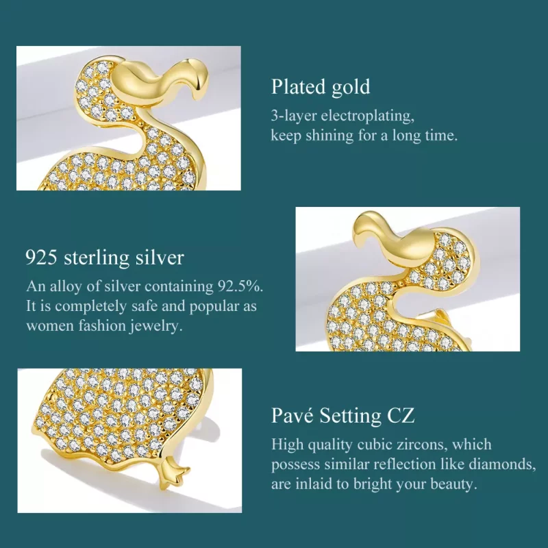 (afbeelding voor) Pandora Style Dodo Vogel Oorknopjes - BSE370 - Bekijken 3