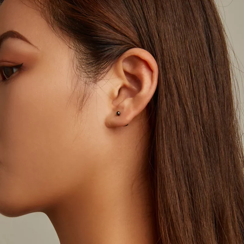 (afbeelding voor) Pandora Style Donker Hart Oorknopjes - SCE1326 - Bekijken 6