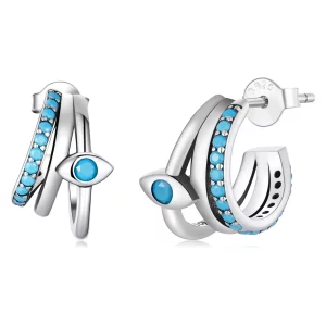 (afbeelding voor) Pandora Style Duivelsoogcirkel Oorknopjes - BSE571