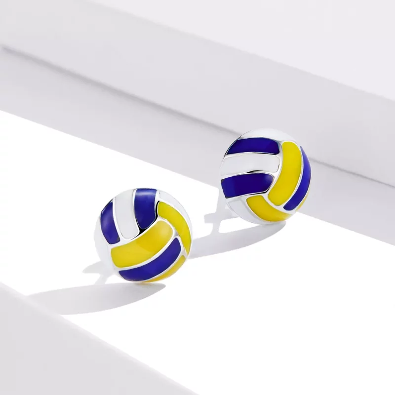 (afbeelding voor) Pandora Style Dynamisch Volleybal Oorknopjes - SCE902 - Bekijken 2