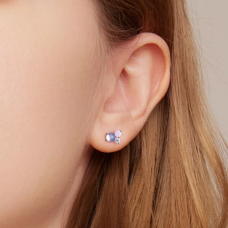 (afbeelding voor) Pandora Style Edelsteen stiksels Oorknopjes - SCE1451 - Bekijken 7