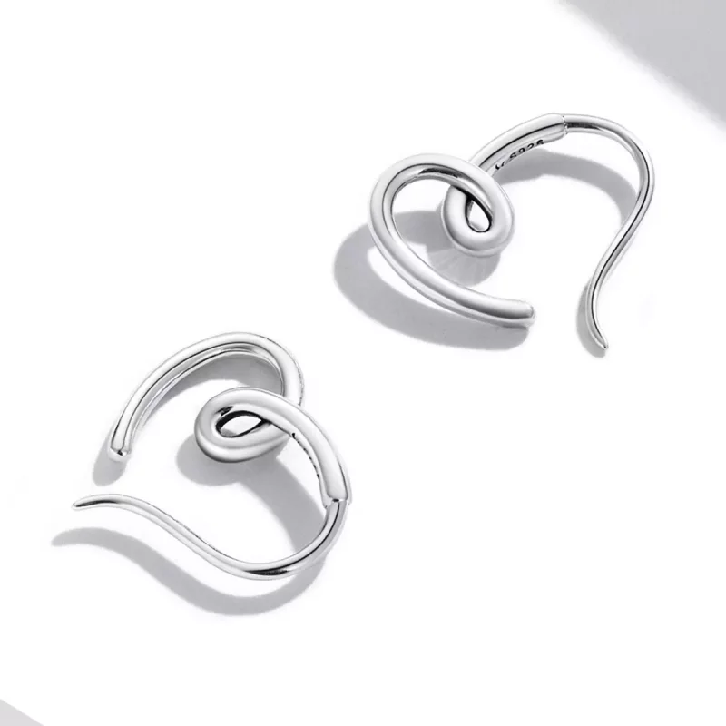 (afbeelding voor) Pandora Style Eenvoudige liefde Oorknopjes - SCE1333 - Bekijken 4