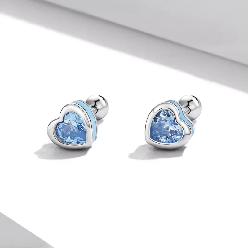 (afbeelding voor) Pandora Style Eenvoudige liefde Oorknopjes - SCE1352-LB - Bekijken 2