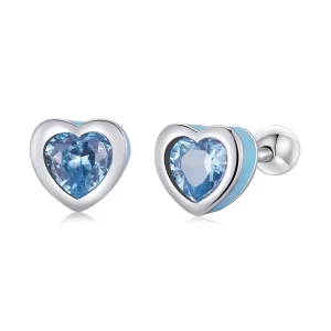 Pandora Style Eenvoudige liefde Oorknopjes - SCE1352-LB (afbeelding voor) Pandora Style Eenvoudige liefde Oorknopjes - SCE1352-LB