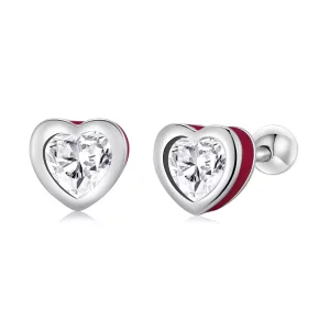 Pandora Style Eenvoudige liefde Oorknopjes - SCE1352-VT (afbeelding voor) Pandora Style Eenvoudige liefde Oorknopjes - SCE1352-VT