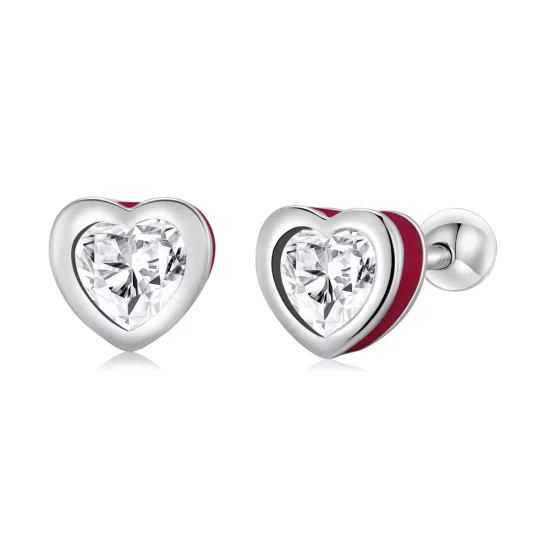 (afbeelding voor) Pandora Style Eenvoudige liefde Oorknopjes - SCE1352-VT