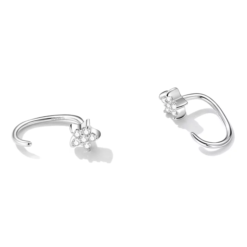 (afbeelding voor) Pandora Style Eenvoudige Ster Oorknopjes - SCE1421 - Bekijken 3