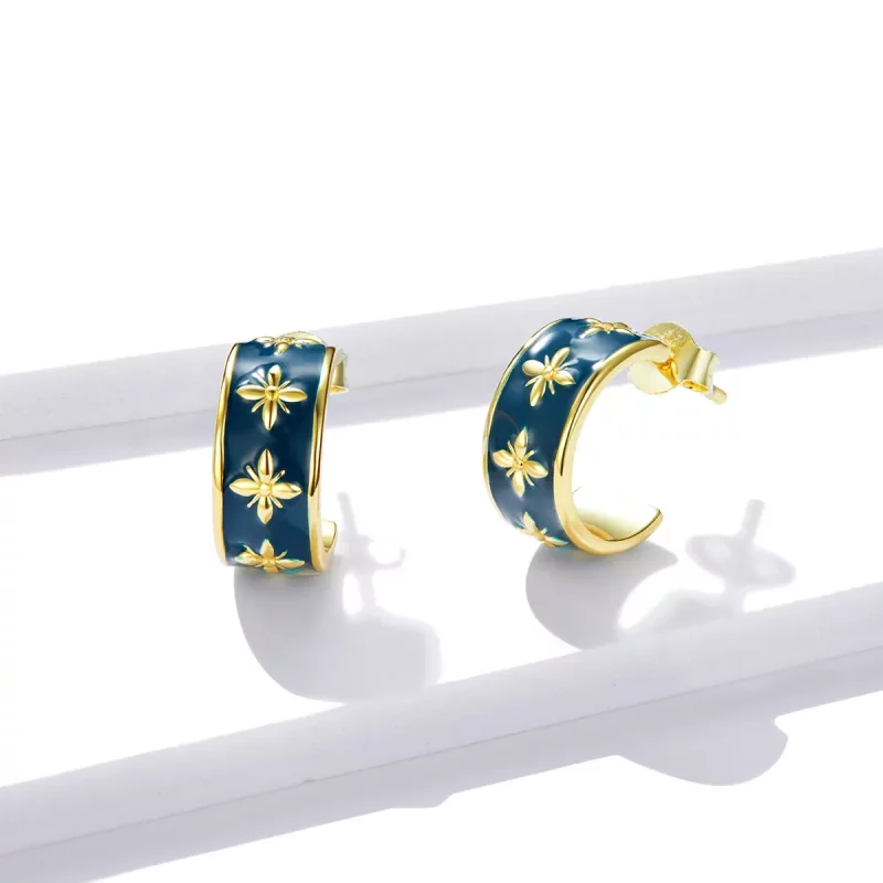 (afbeelding voor) Pandora Style Elegante Orchidee Oorknopjes - BSE428 - Bekijken 3