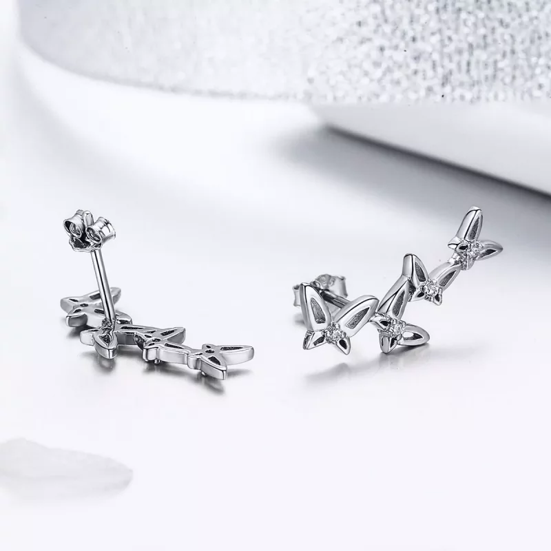 (afbeelding voor) Pandora Style Elegante Vlinderdans Oorknopjes - BSE056 - Bekijken 2