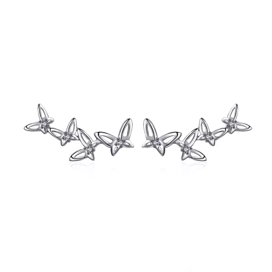 (afbeelding voor) Pandora Style Elegante Vlinderdans Oorknopjes - BSE056