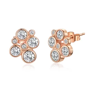 (afbeelding voor) Pandora Style Geometrische Bubbel Oorknopjes - SCE810