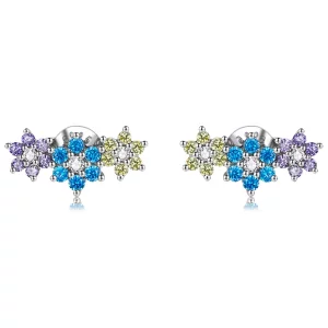 (afbeelding voor) Pandora Style Glans Bloemen Oorknopjes - BSE593