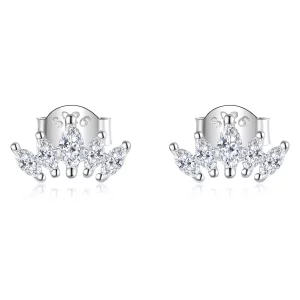 (afbeelding voor) Pandora Style Glanzende kroon Oorknopjes - BSE521