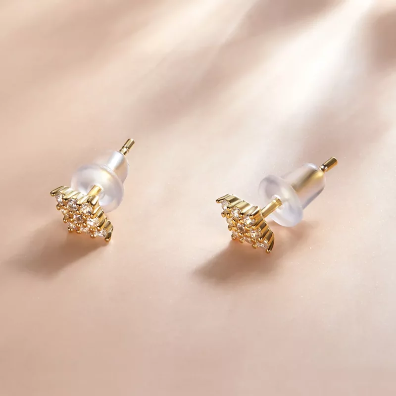 (afbeelding voor) Pandora Style Glanzende ruit Oorknopjes - SCE1222 - Bekijken 2