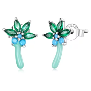 Pandora Style Grappige kokosnootboom Oorknopjes - SCE1403 (afbeelding voor) Pandora Style Grappige kokosnootboom Oorknopjes - SCE1403