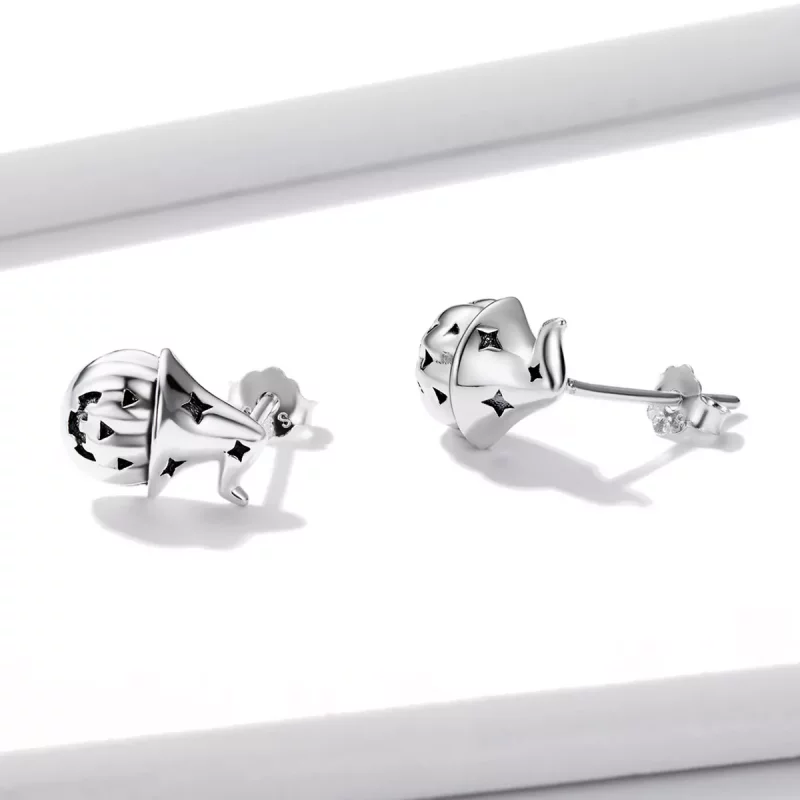 (afbeelding voor) Pandora Style Halloween Pompoen Oorknopjes - BSE537 - Bekijken 3