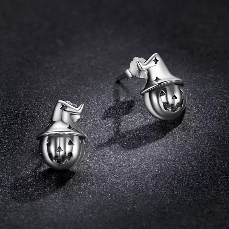 (afbeelding voor) Pandora Style Halloween Pompoen Oorknopjes - BSE537 - Bekijken 5