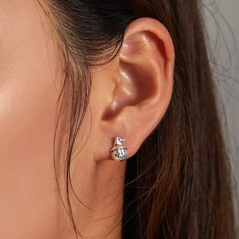 (afbeelding voor) Pandora Style Halloween Pompoen Oorknopjes - BSE537 - Bekijken 7