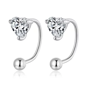(afbeelding voor) Pandora Style Hart draad Oorknopjes - BSE697
