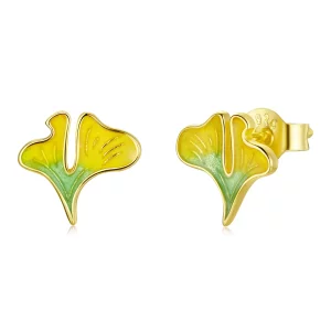 (afbeelding voor) Pandora Style Herfst - Ginkgo Biloba Oorknopjes - SCE1247