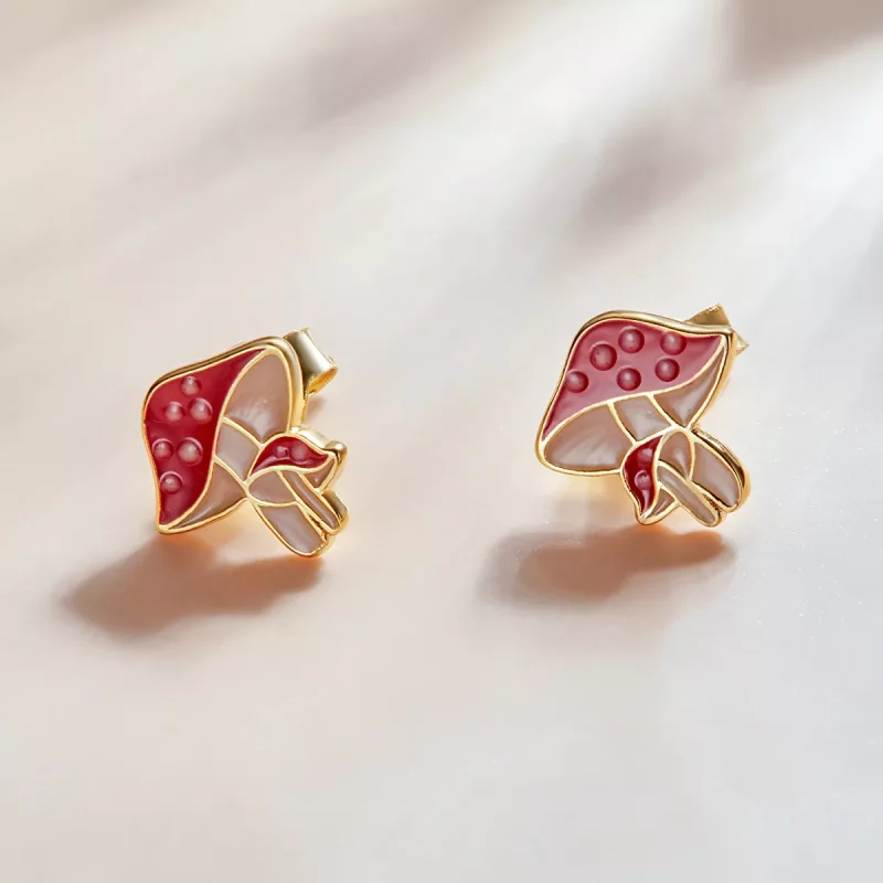 (afbeelding voor) Pandora Style Herfst - Paddenstoelen Oorknopjes - SCE1245 - Bekijken 2
