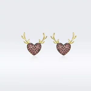 (afbeelding voor) Pandora Style Hertenliefde Oorknopjes - BSE313