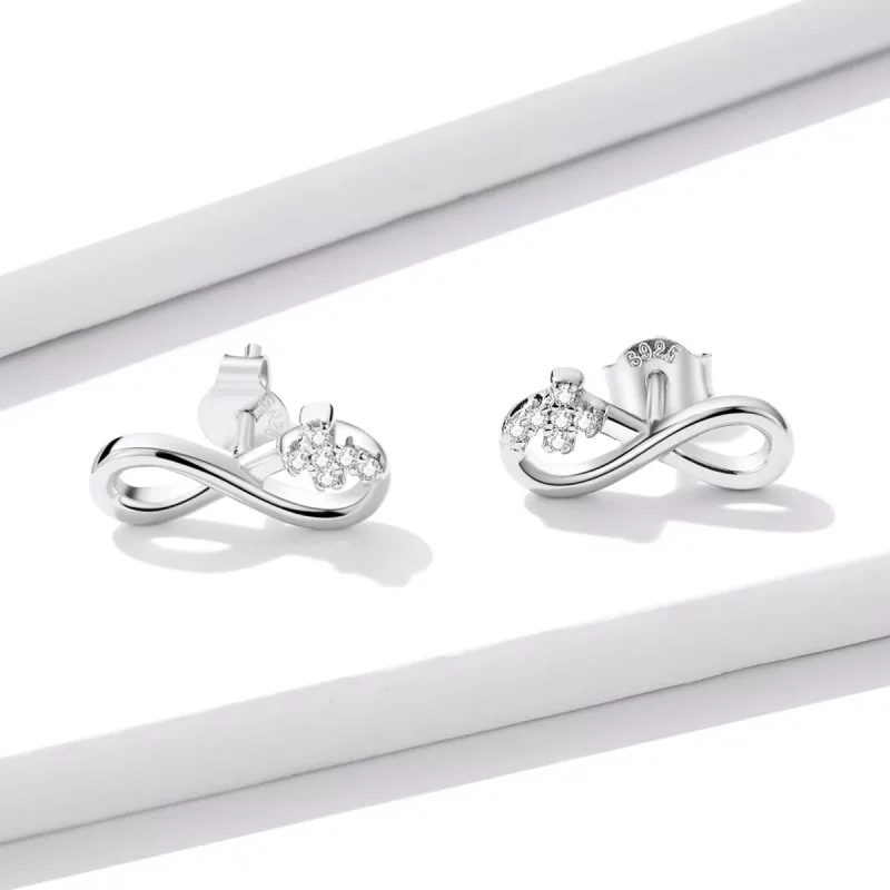 (afbeelding voor) Pandora Style Infinity Symbol - Verfijnd Oorknopjes - BSE544 - Bekijken 2