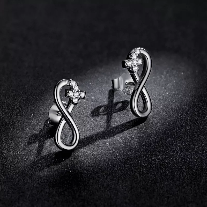 (afbeelding voor) Pandora Style Infinity Symbol - Verfijnd Oorknopjes - BSE544 - Bekijken 5