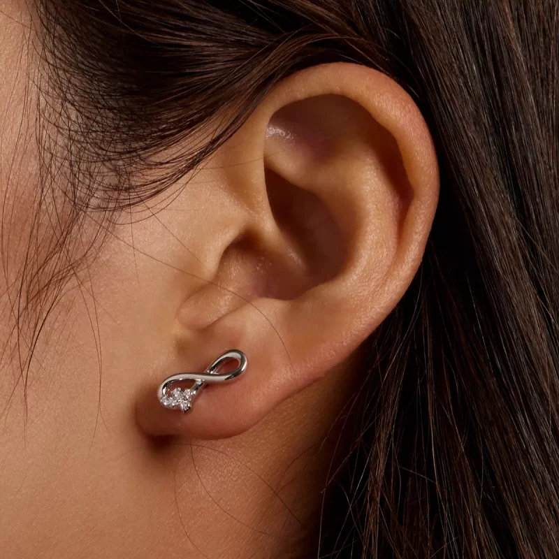 (afbeelding voor) Pandora Style Infinity Symbol - Verfijnd Oorknopjes - BSE544 - Bekijken 7