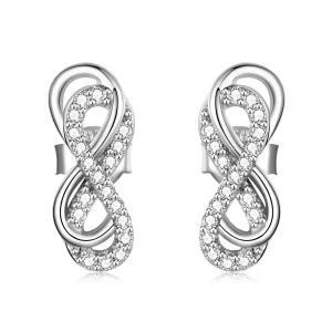 Pandora Style Infinity Symbolen - Dubbele Laag Oorknopjes - BSE542 (afbeelding voor) Pandora Style Infinity Symbolen - Dubbele Laag Oorknopjes - BSE542