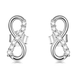 Pandora Style Infinity Symbool - Glans Oorknopjes - BSE543 (afbeelding voor) Pandora Style Infinity Symbool - Glans Oorknopjes - BSE543