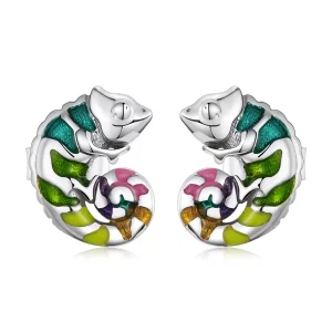 Pandora Style Kameleon Oorknopjes - BSE587 (afbeelding voor) Pandora Style Kameleon Oorknopjes - BSE587