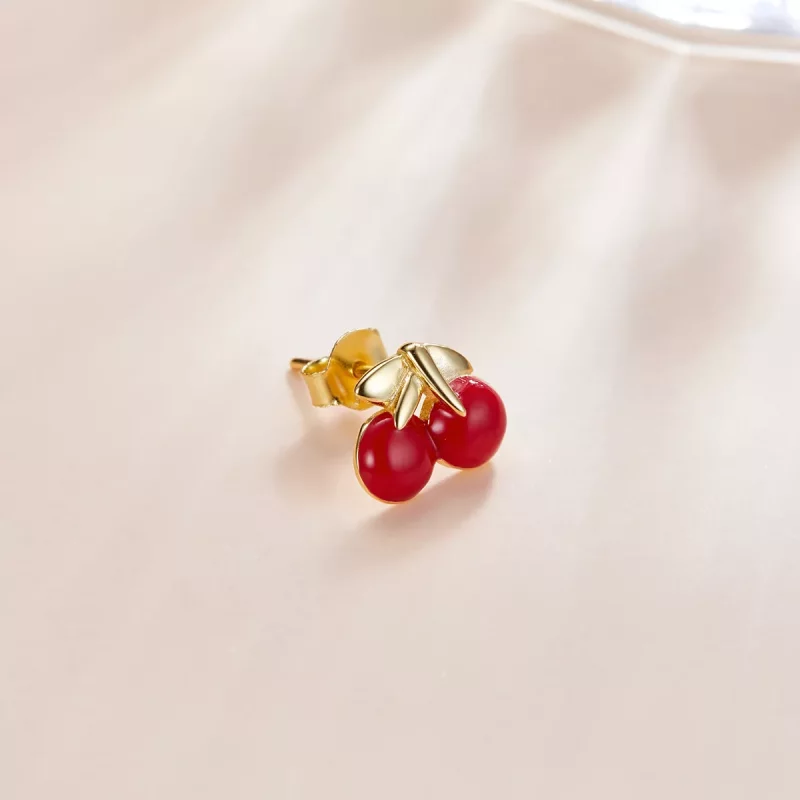 (afbeelding voor) Pandora Style Kers Oorknopjes - SCE1061 - Bekijken 2