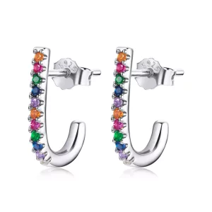 (afbeelding voor) Pandora Style Kerststok Oorknopjes - SCE1167-A