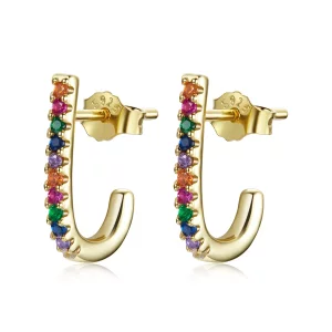 (afbeelding voor) Pandora Style Kerststok Oorknopjes - SCE1167-B