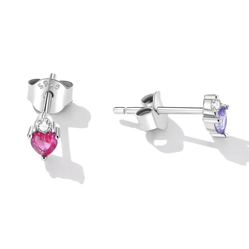 (afbeelding voor) Pandora Style Kleur Hart Snoepjes Oorknopjes - SCE1464 - Bekijken 3