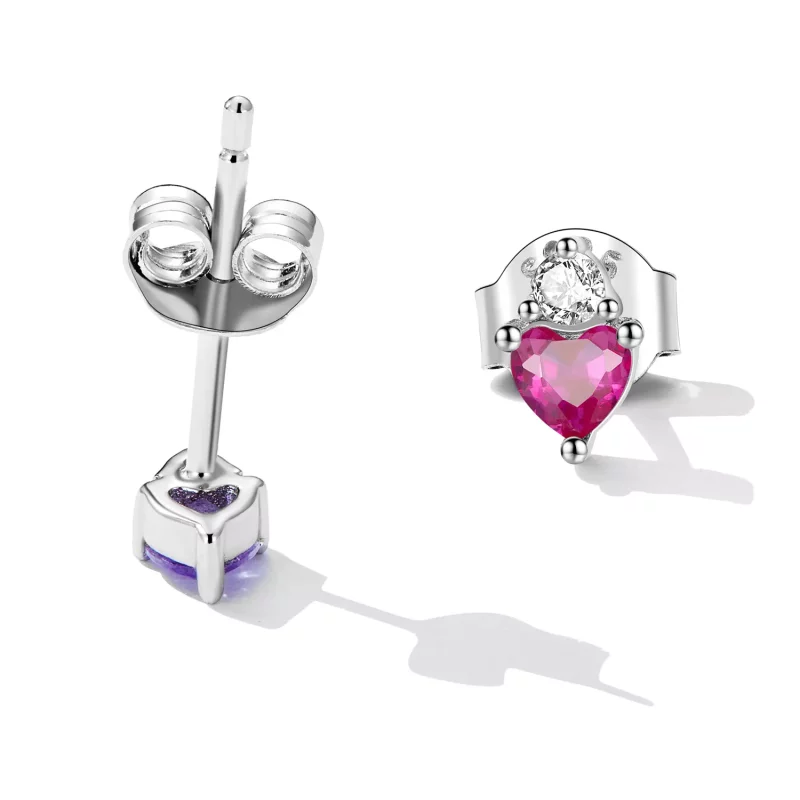 (afbeelding voor) Pandora Style Kleur Hart Snoepjes Oorknopjes - SCE1464 - Bekijken 4
